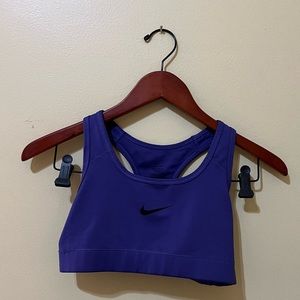 Purple Nike sports bra